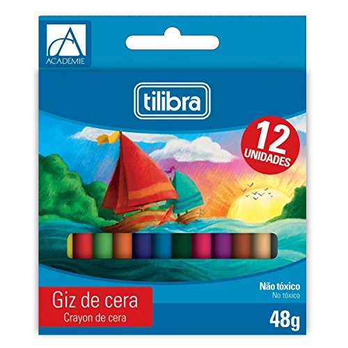 Giz De Cera Tilibra Fino Academie 12 Cores