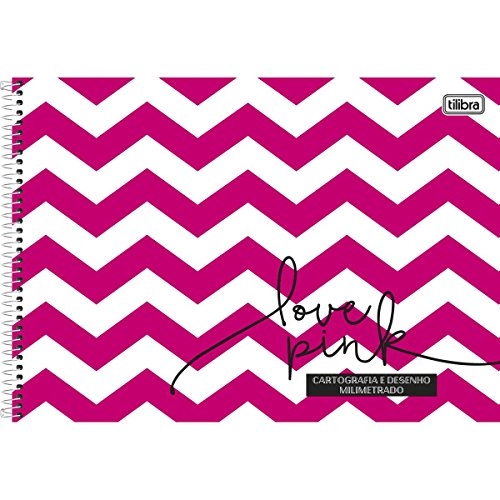 Caderno C.dura Desenho Tilibra Milimetrado Love Pink 96fl Un