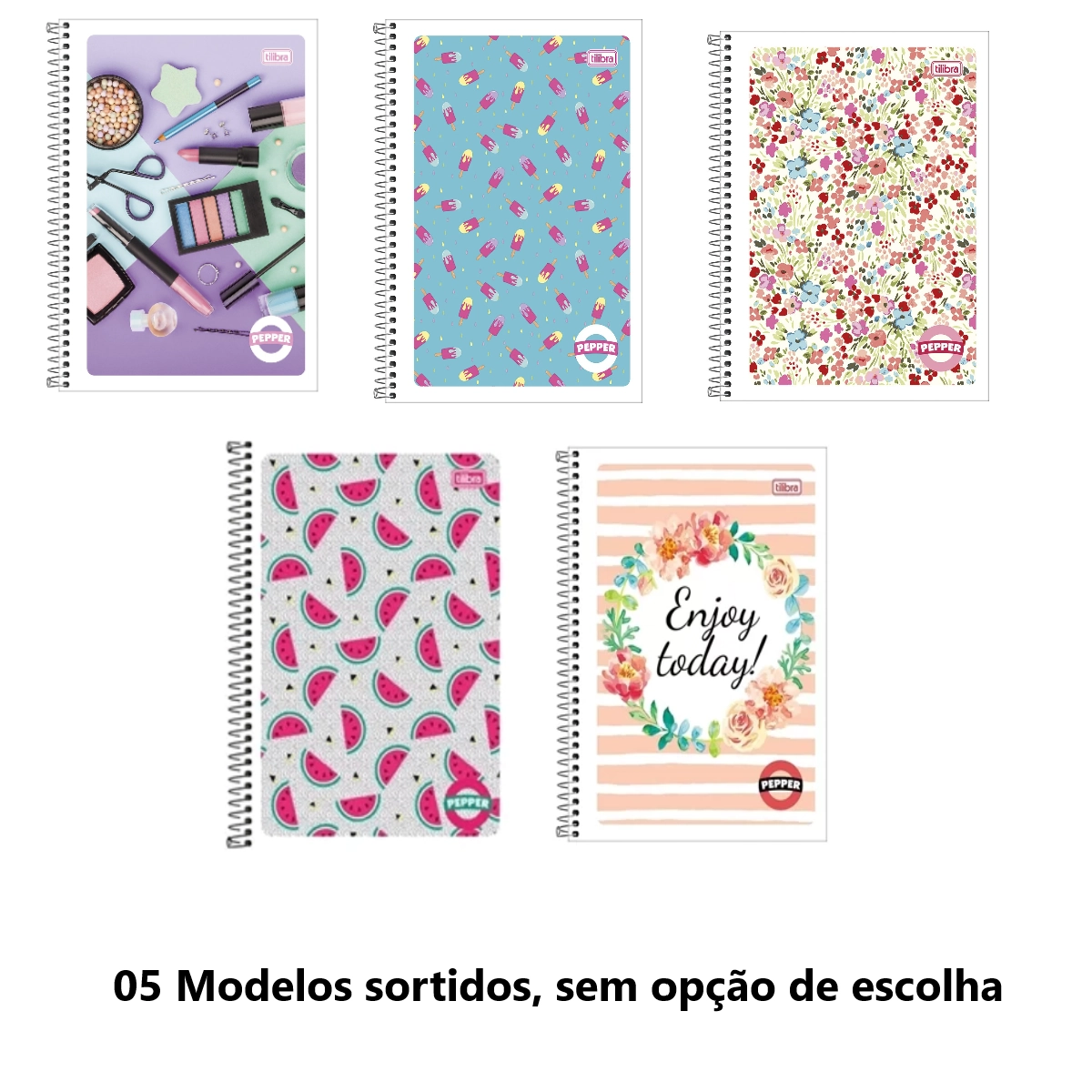 Caderno Tilibra Capa Flexivel Univ Pepper Feminino 10m 160f 696005