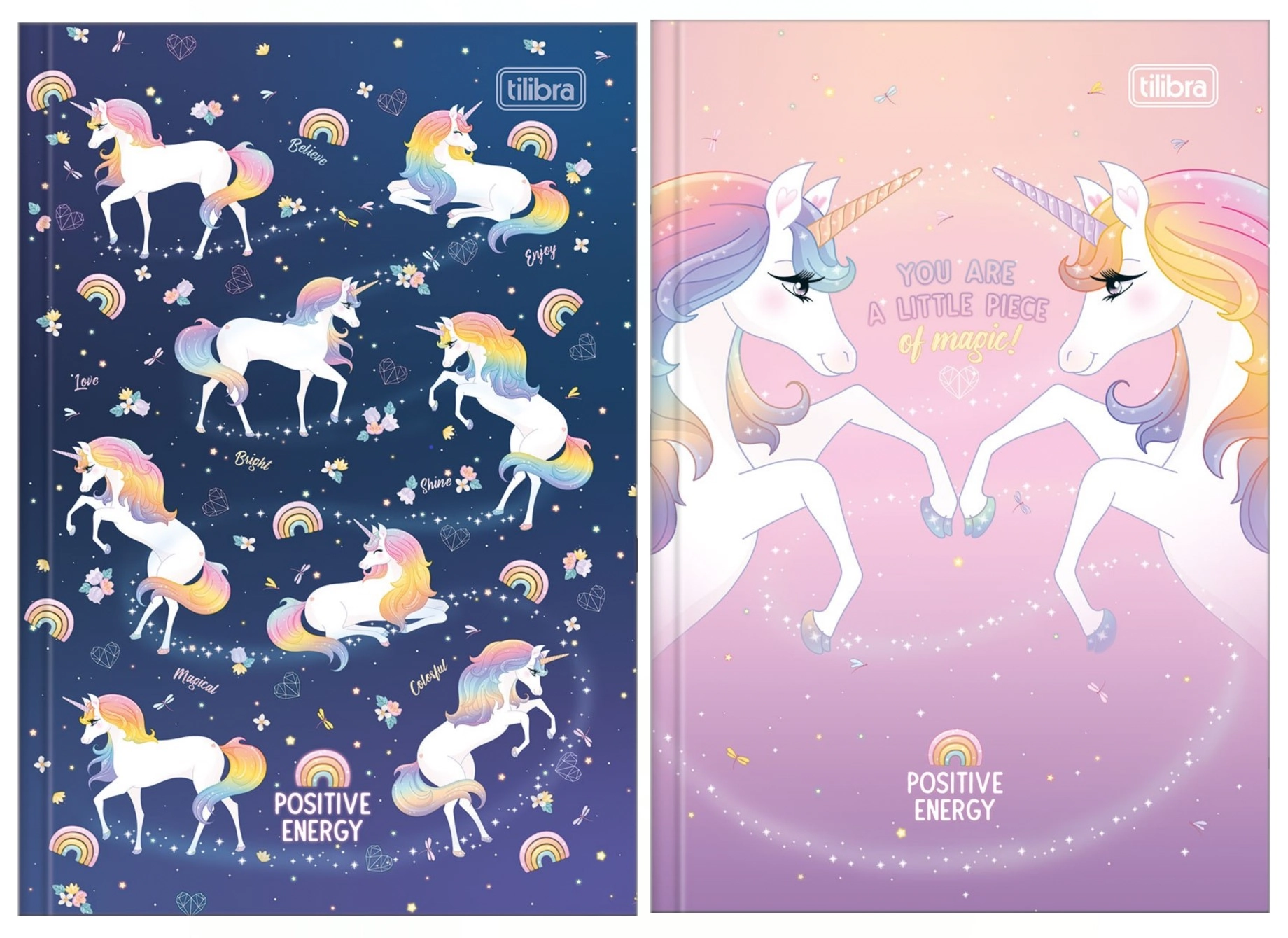 Caderno Broch Tilibra Cd 80 Fls Unicornio