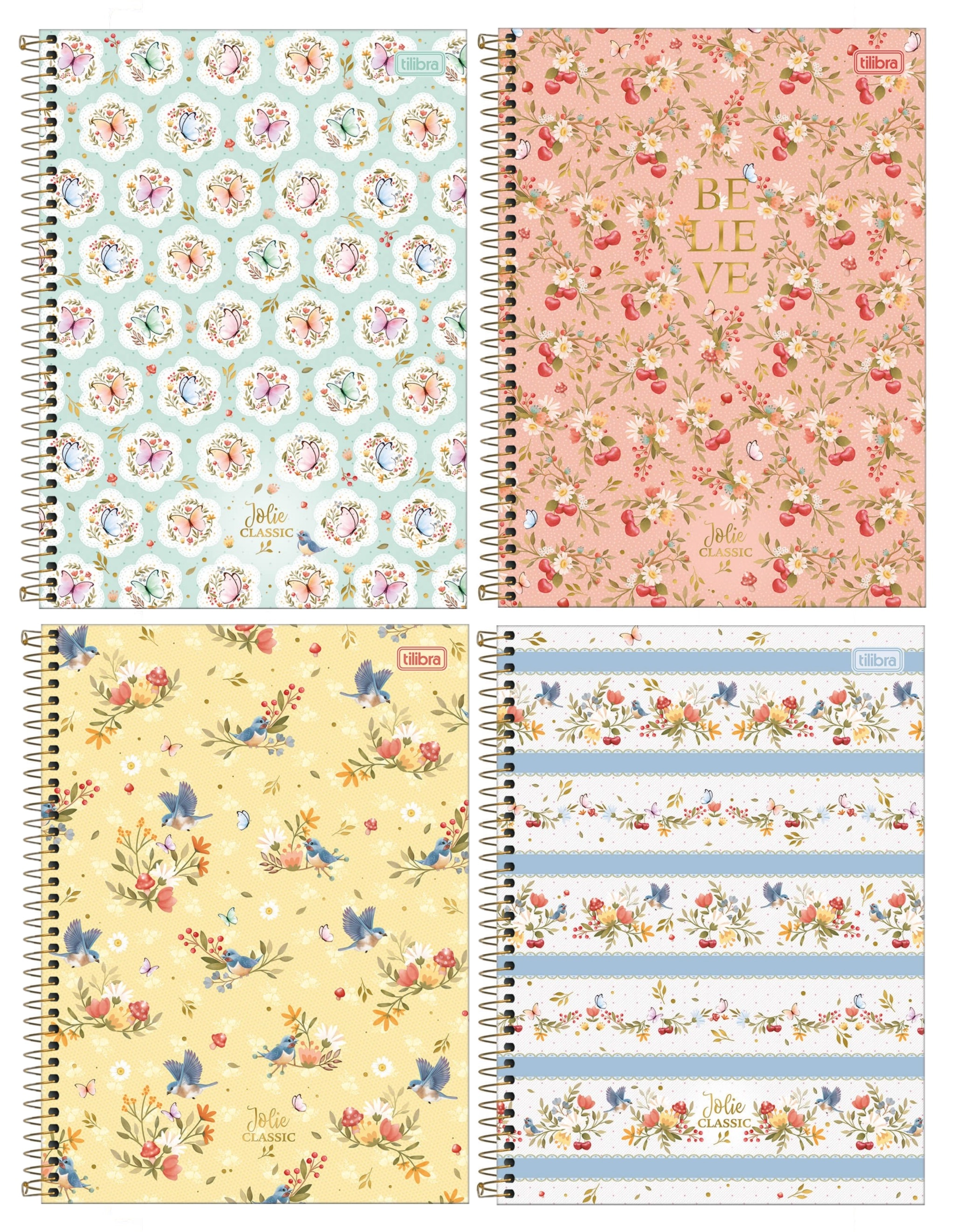 Caderno Univ Cd 10x1 160 Fl Tilibra Jolie Classic
