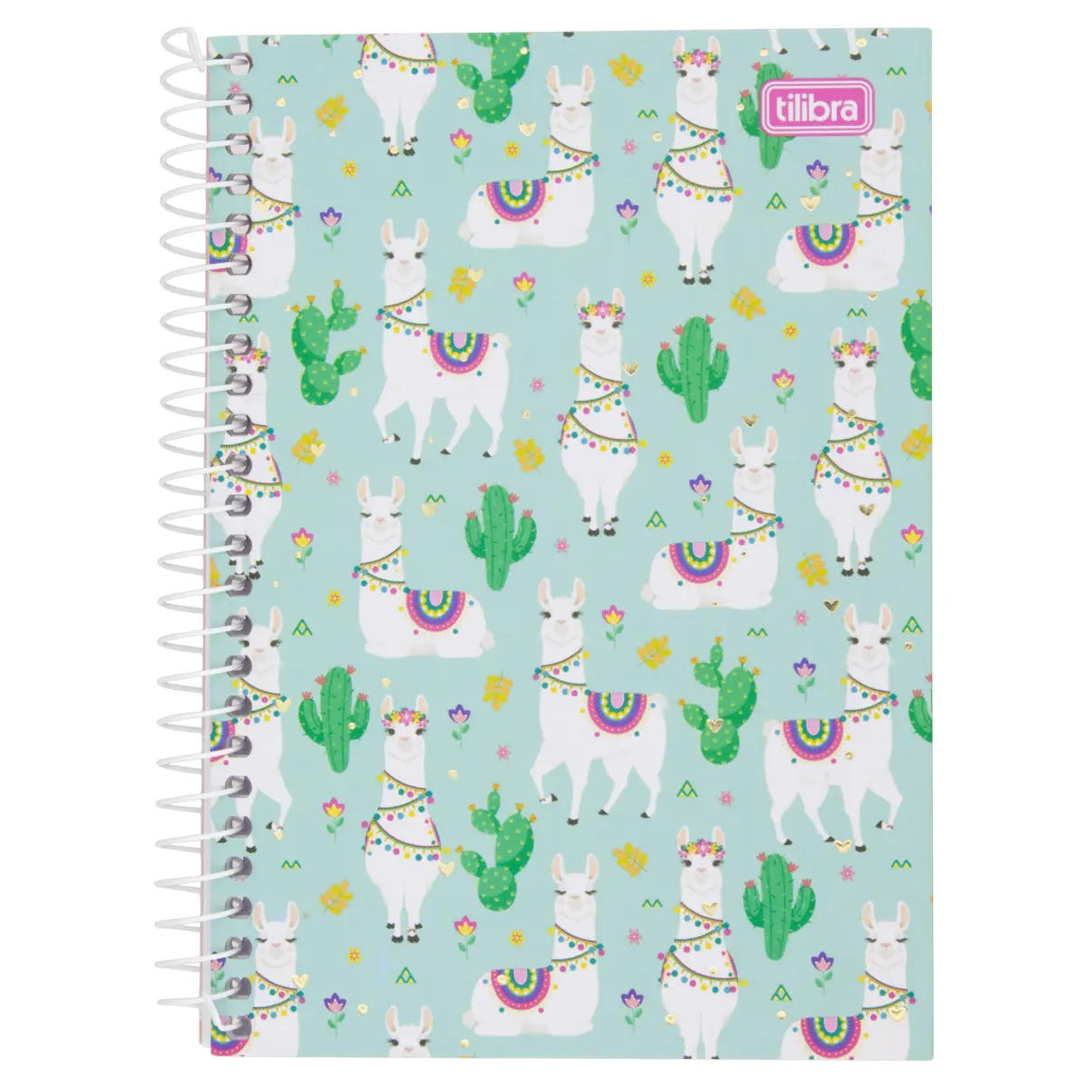 Caderno Capa Dura Espiral Hello Tilibra 140mm X 200mm 80 Folhas