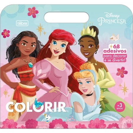 Folhas Para Colorir Maleta C/adesivo Tilibra Princesas