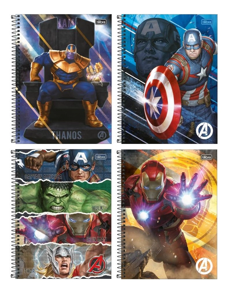Caderno Tilibra Cd.univ.avengers 80fls