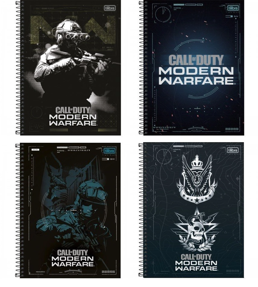 Caderno 10x1 Capa Dura Call Of Duty 160fls Tilibra