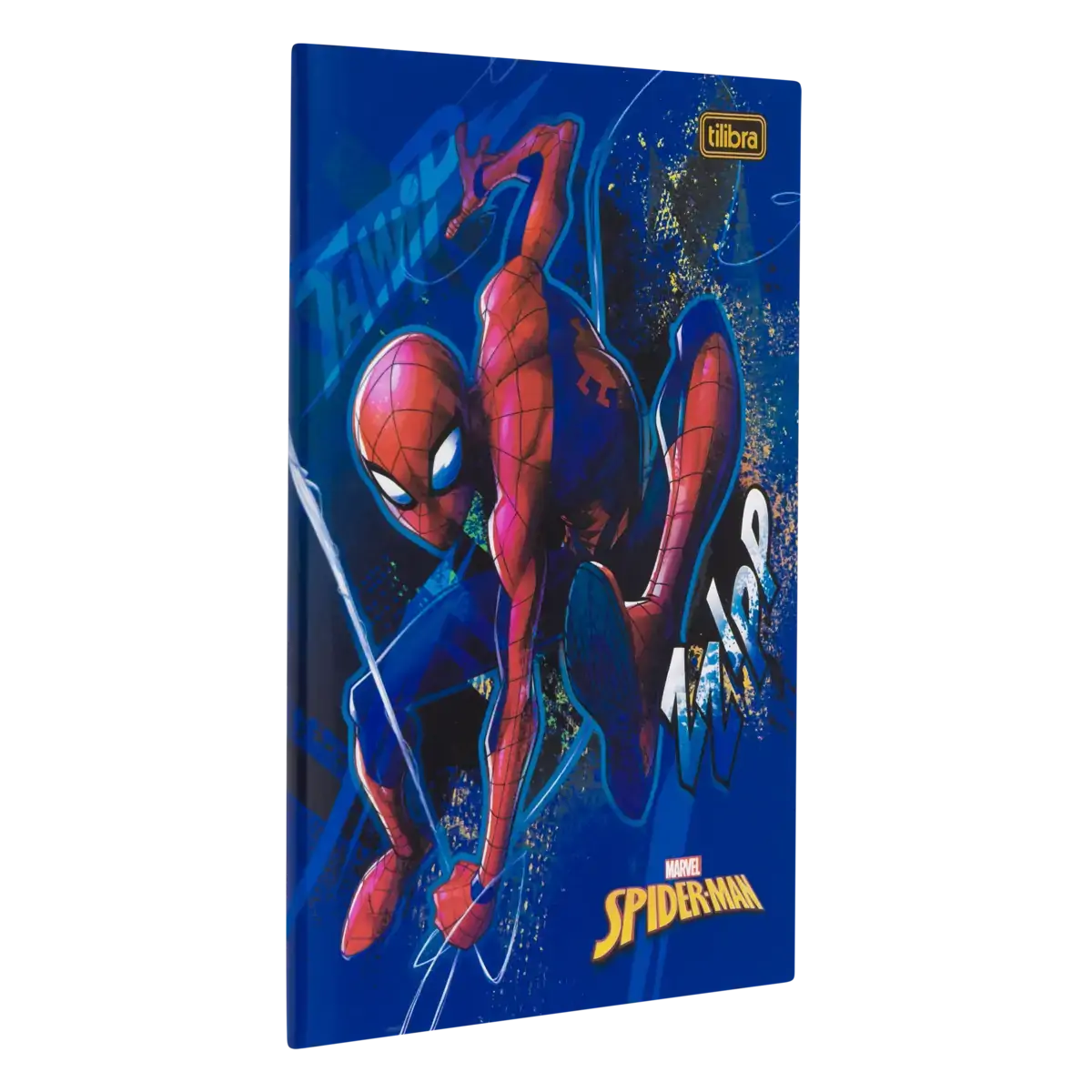 Caderno Capa Dura Brochura 1/4 Spider-Man Tilibra 140mm x 200mm 80 Folhas
