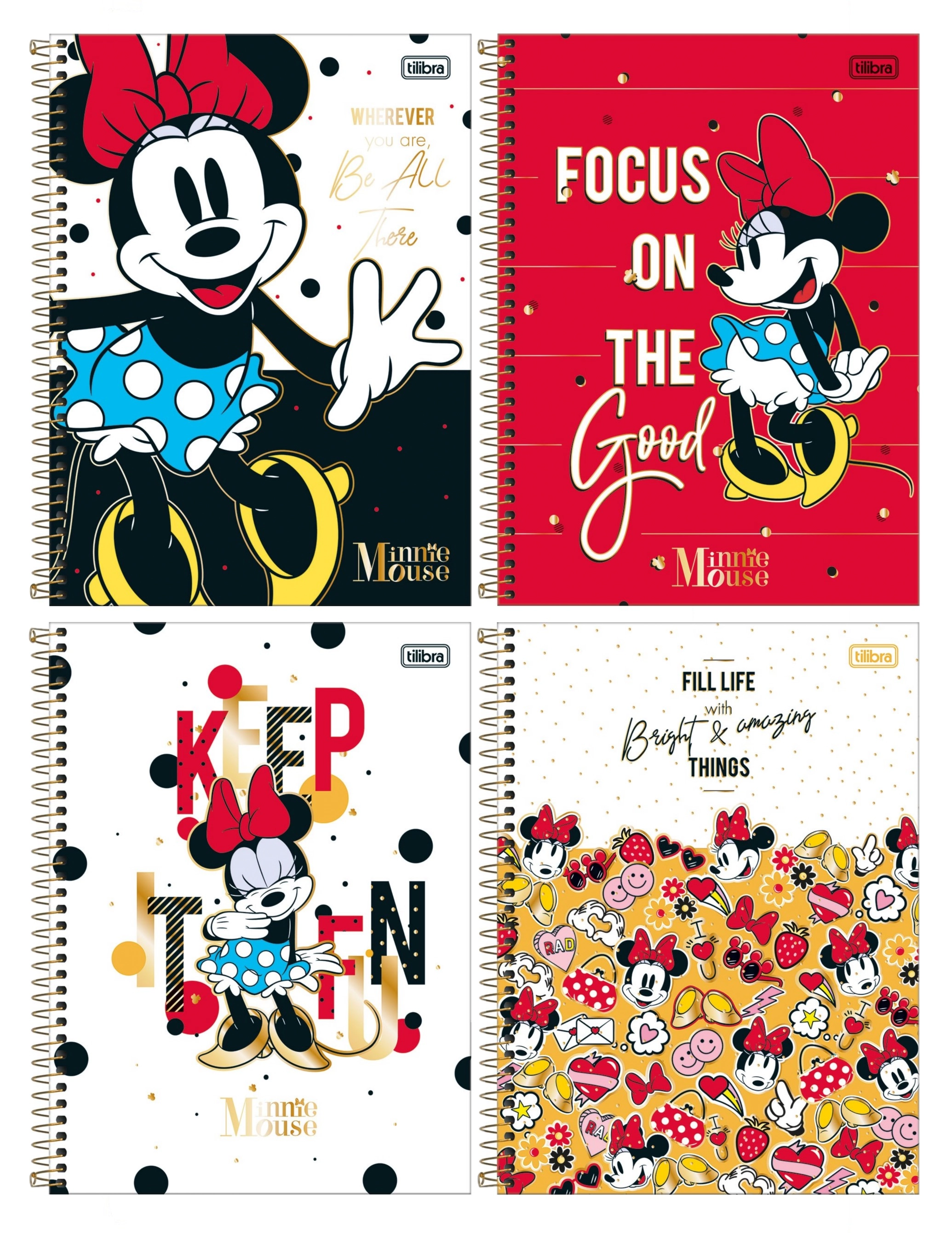 Caderno Tilibra Cd Univ Minnie Core 10m 160f