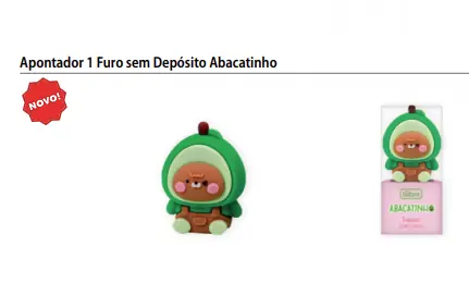 Apontador 1 Furo S/deposito Abacatinho Ref.353701