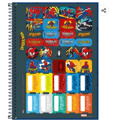 Caderno C.d 80fls 1m Spider Man Fit Tilibra