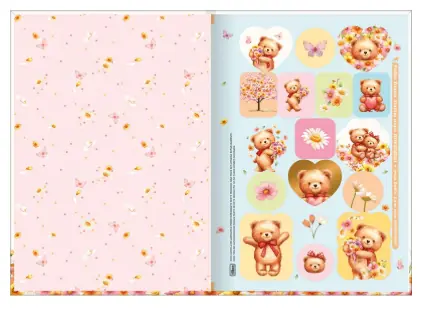 Caderno Tilibra Brochura Cd Univ Love Bears 80f 398322