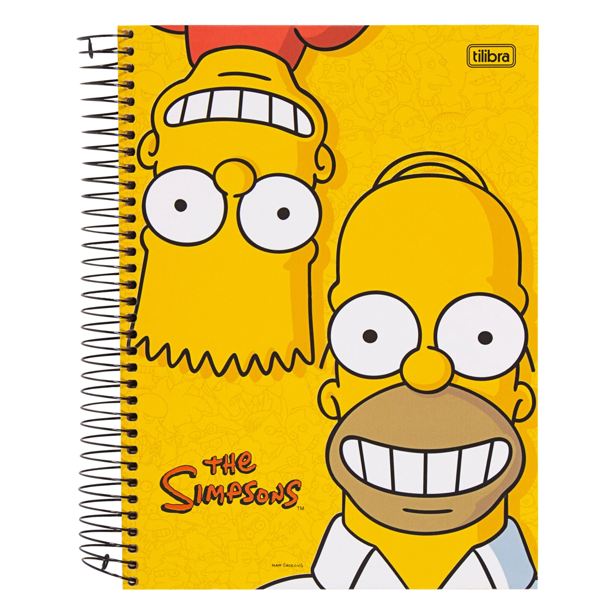 Caderno Capa Dura Espiral The Simpsons Tilibra 200mm X 275mm 200 Folhas