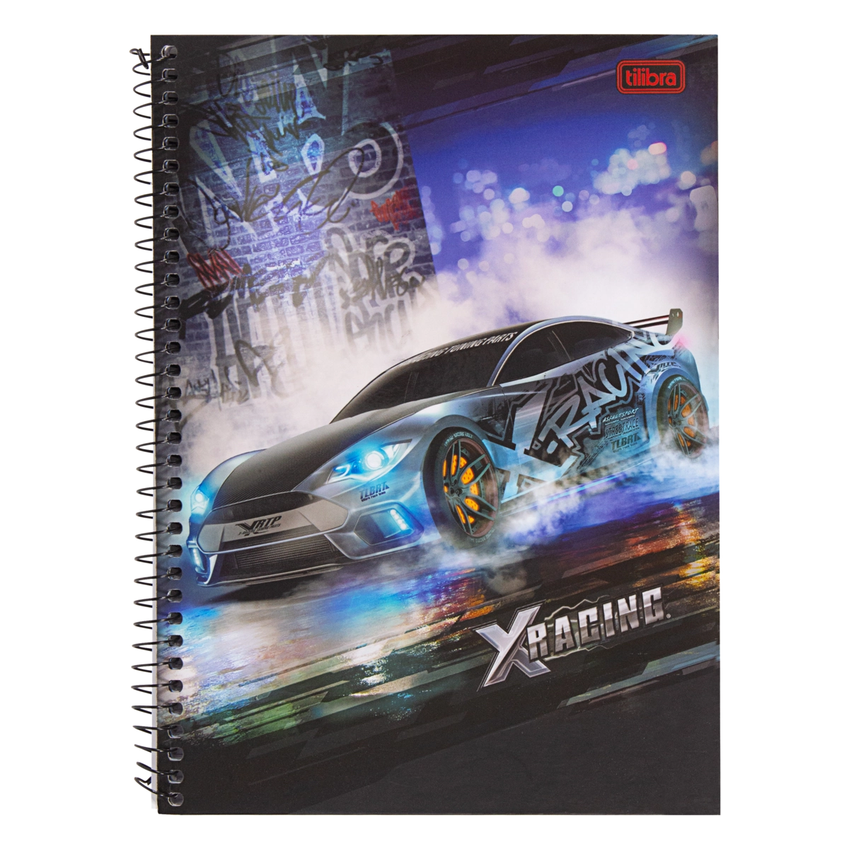 Caderno Capa Dura Espiral X Racing Tilibra 200mm X 275mm 96 Folhas