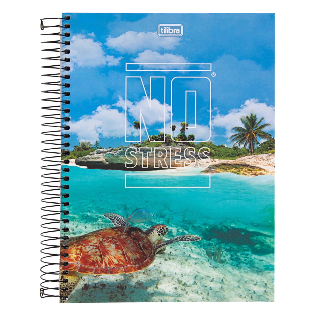 Caderno Capa Dura Espiral No Stress Tilibra 200mm X 275mm 200 Folhas