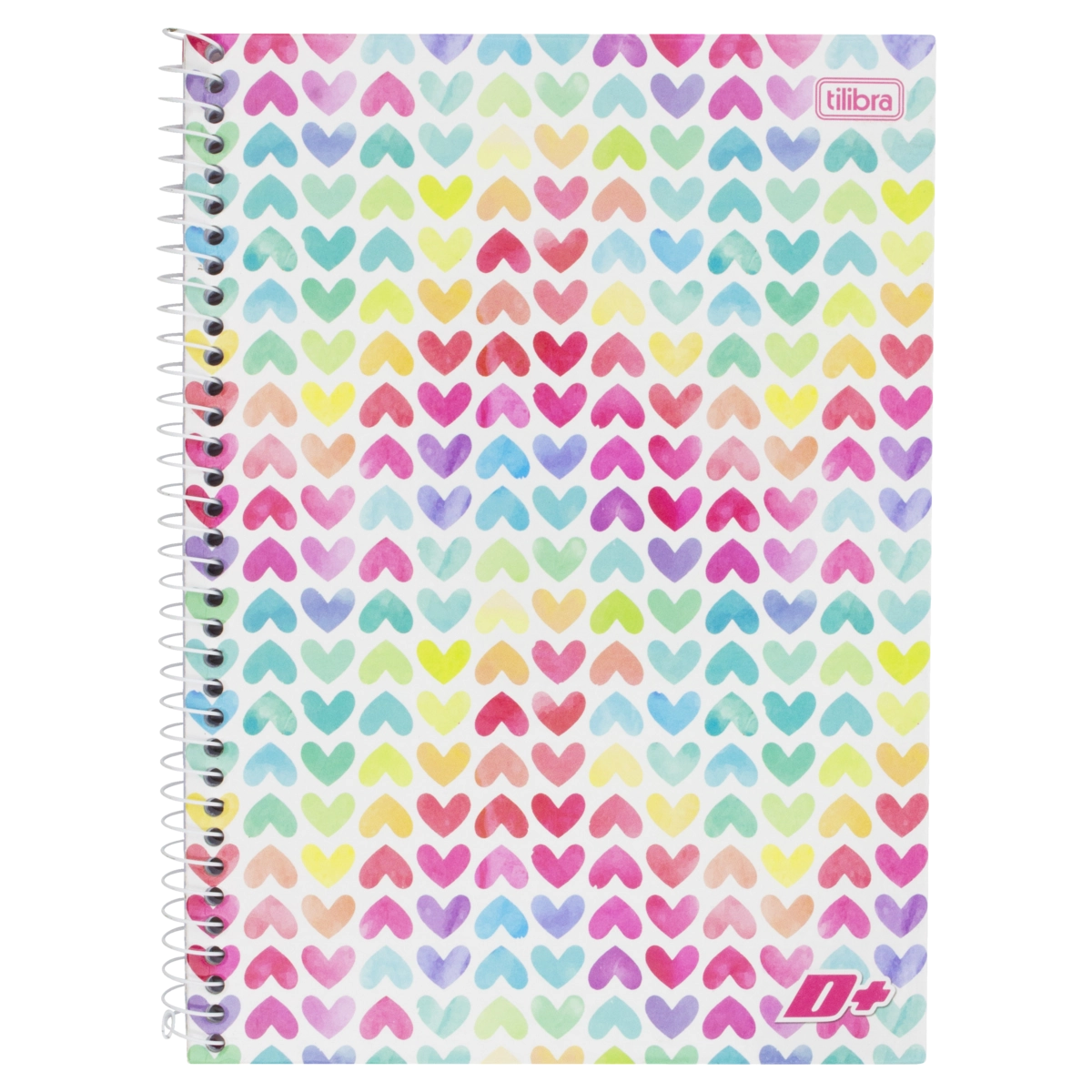 1 Caderno Capa Dura Mais+ Feminino Capacidade 96 Folhas Decoração da Capa Diversos 28x21x1cm, Tilibra - 106499