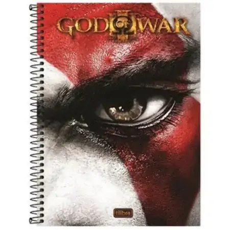 Caderno Espiral Universitário God Of War 200 Folhas 820g Tilibra