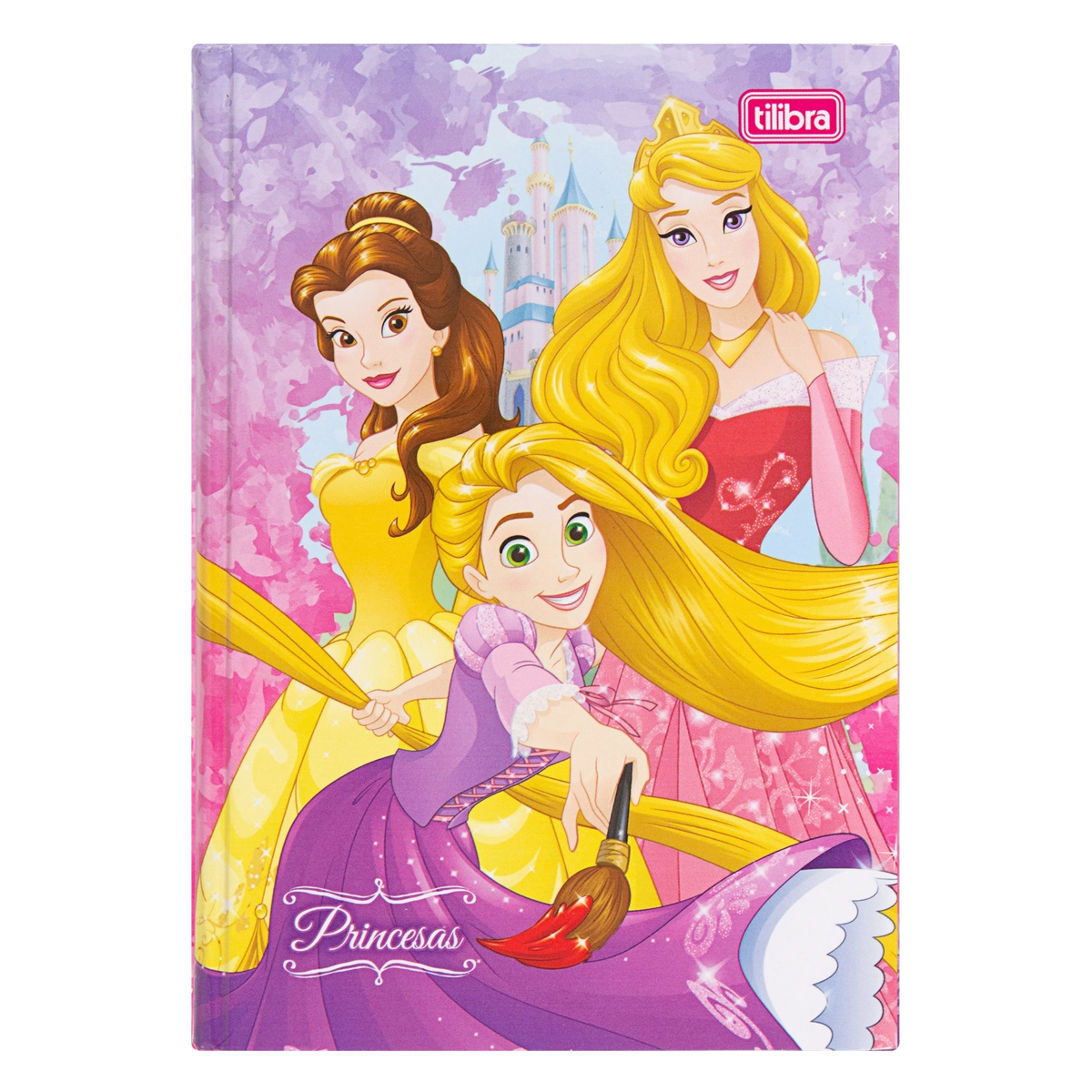 Caderno Capa Dura Brochurão Princesas Disney Tilibra 140mm X 200mm 96 Folhas