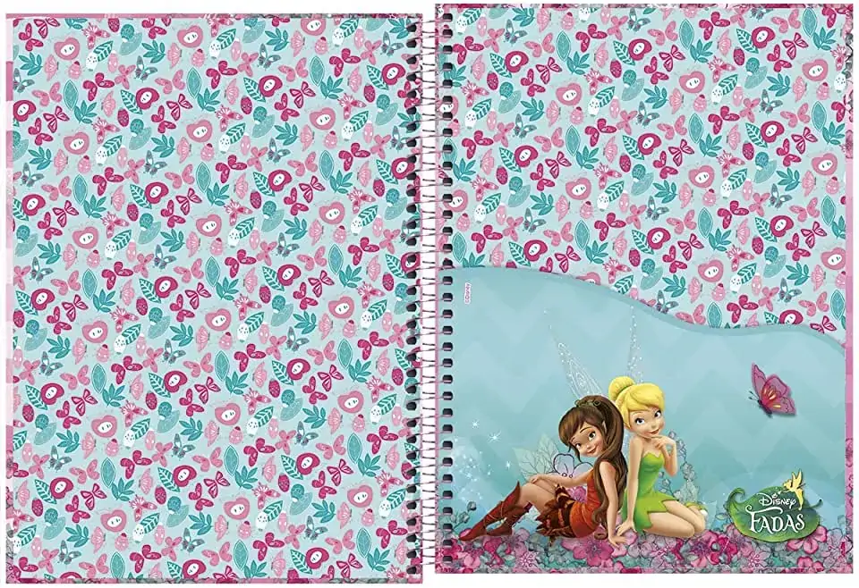 Caderno Espiral Universitário Fadas 200 Folhas 836g Tilibra