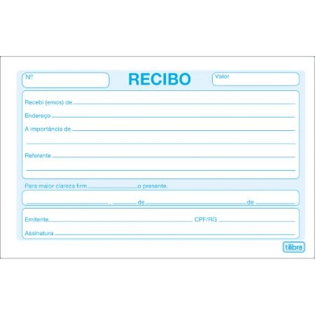 Bloco Recibo Sem Canhoto 50 Folhas 37g Tilibra
