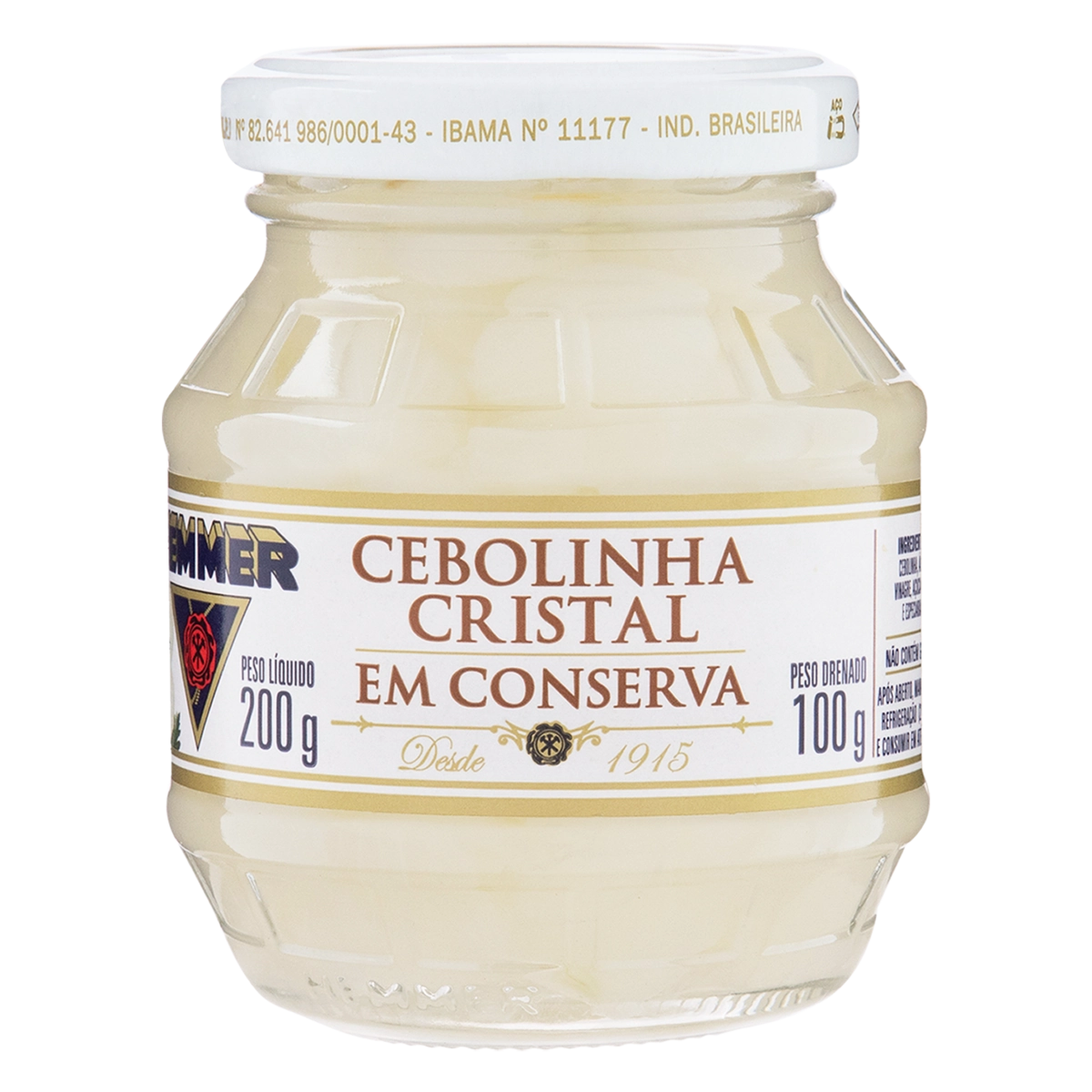 Cebolinha Cristal Em Conserva Hemmer Vidro 100g
