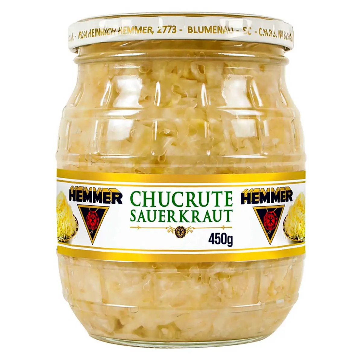 Repolho Chucrute Fatiado em Conserva Hemmer 450g
