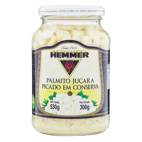 Palmito Juçara Em Conserva Picado Hemmer Vidro 300g