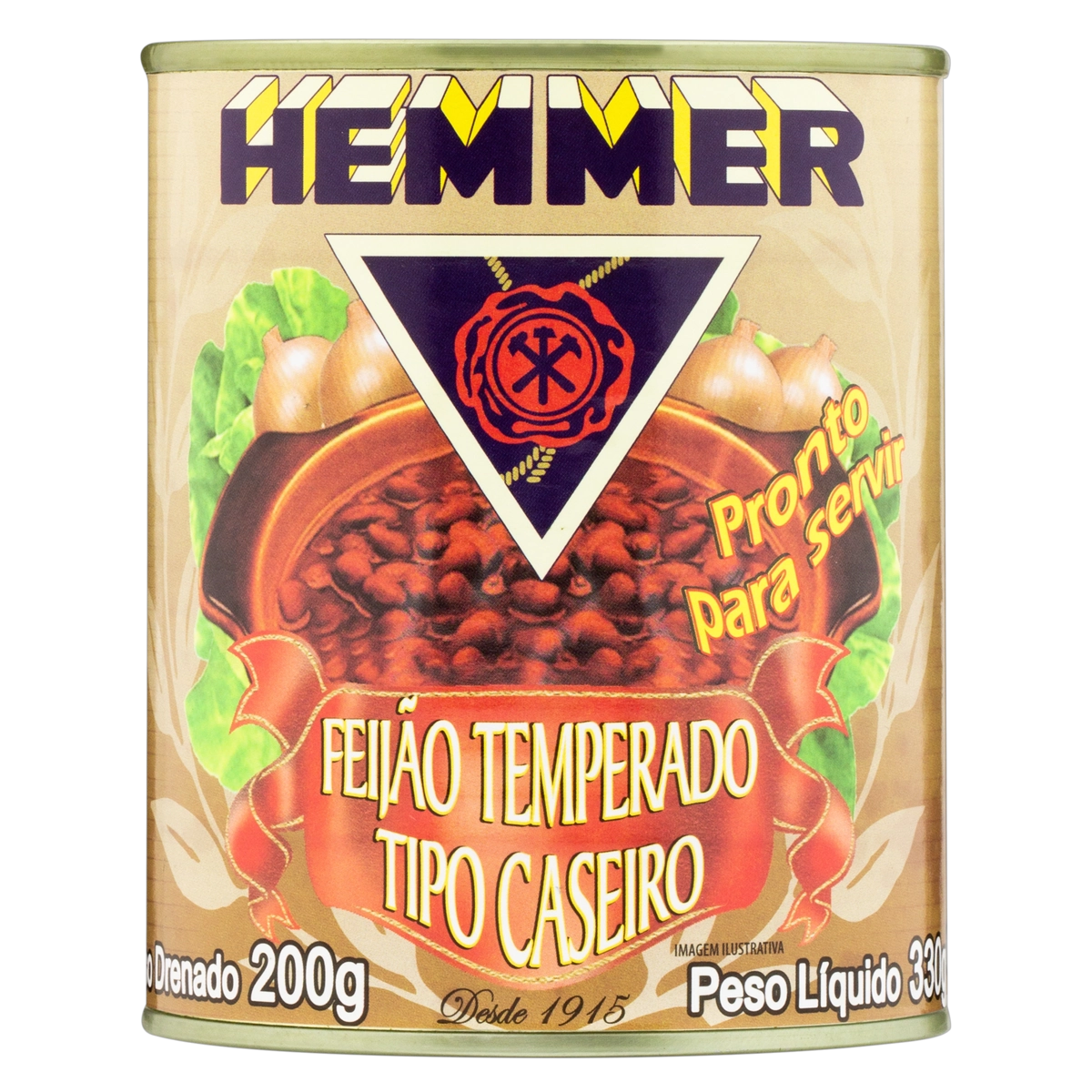 Feijão Caseiro Temperado Hemmer Lata 200g