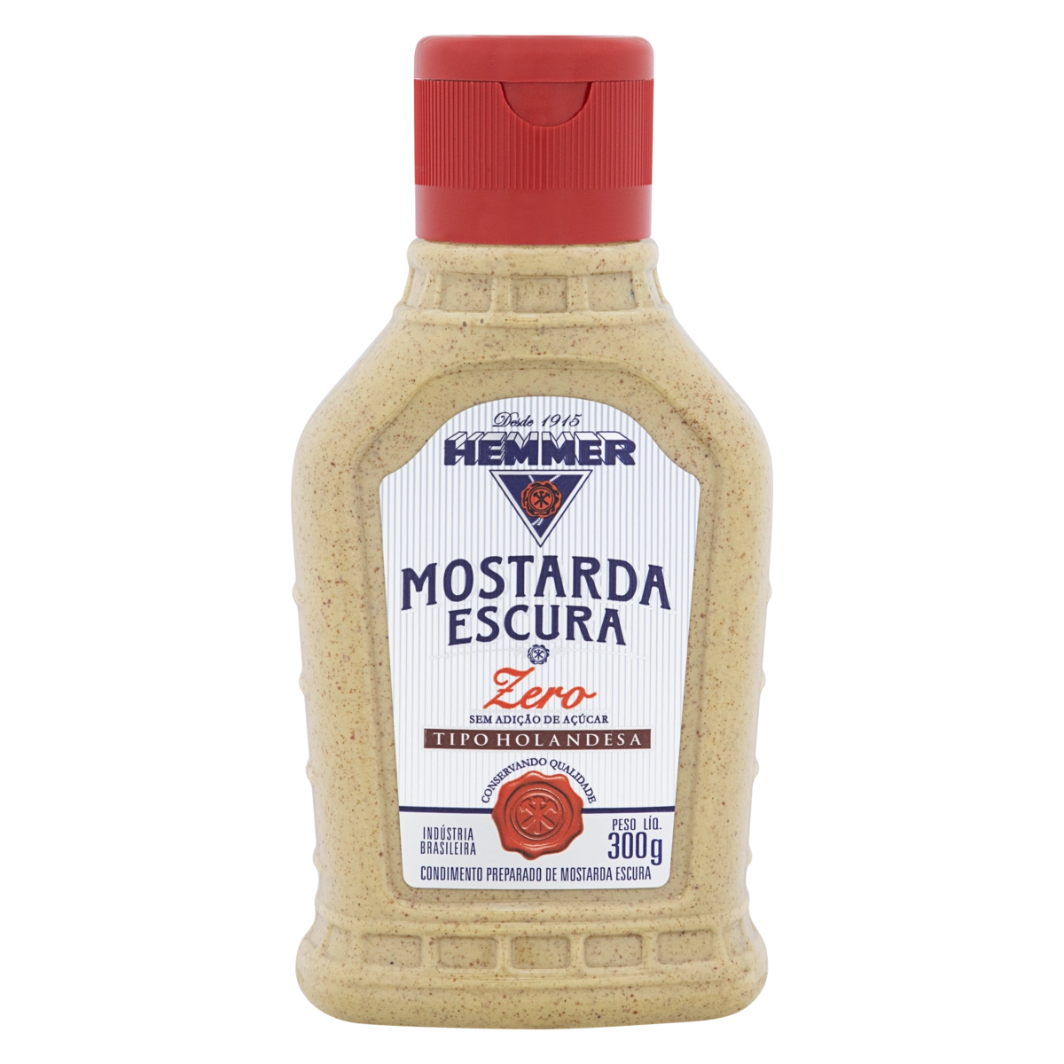 Mostarda Escura Holandesa Hemmer Zero Squeeze 300g