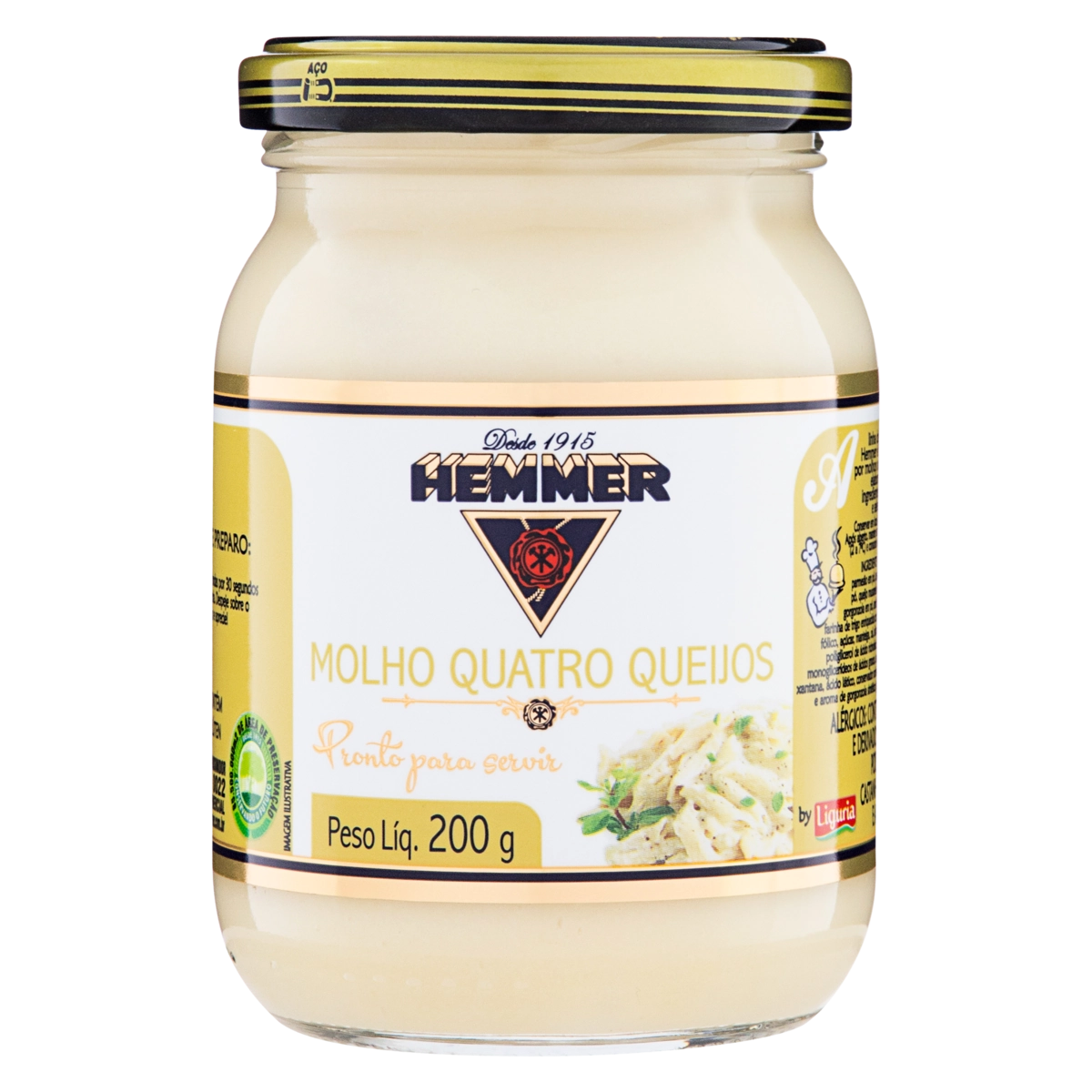Molho Quatro Queijos Hemmer Vidro 200g