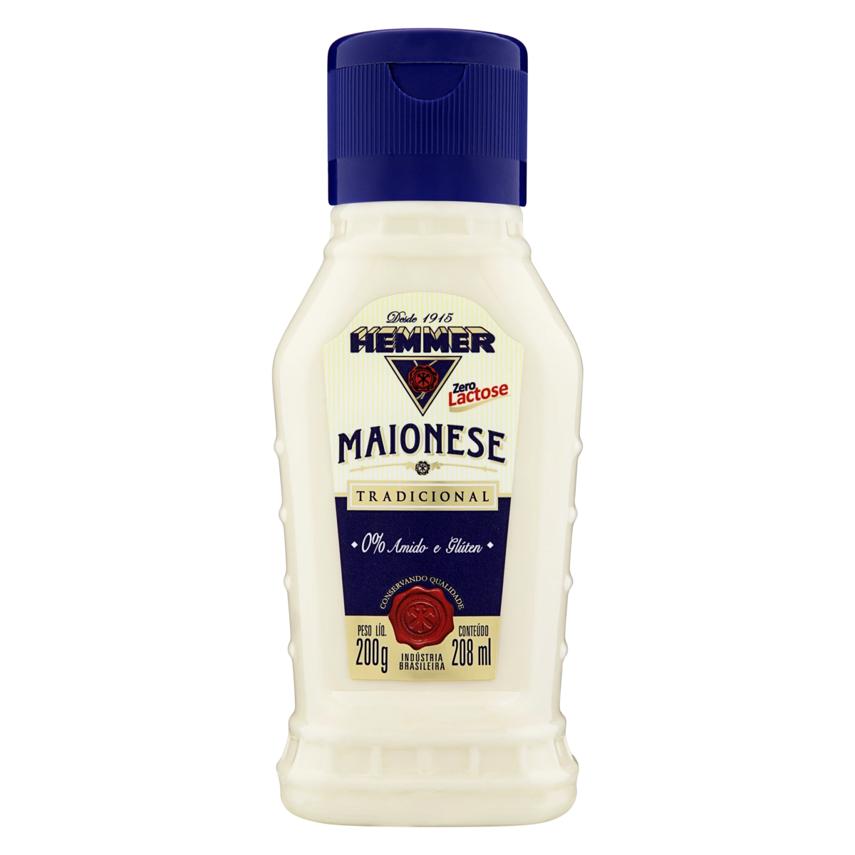 Maionese Tradicional Zero Lactose Hemmer Squeeze 200g