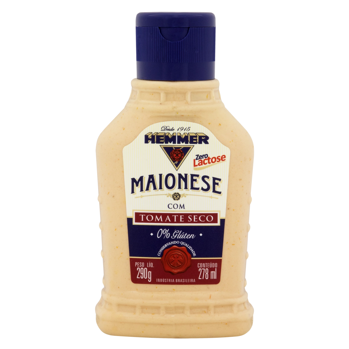 Maionese Com Tomate Seco Zero Lactose Hemmer Squeeze 290g