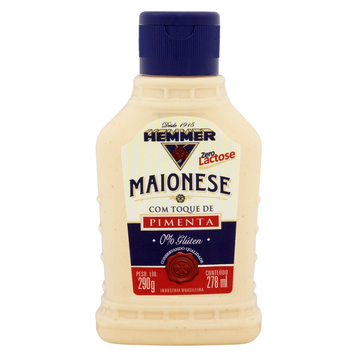 Maionese Com Toque De Pimenta Zero Lactose Hemmer Squeeze 290g