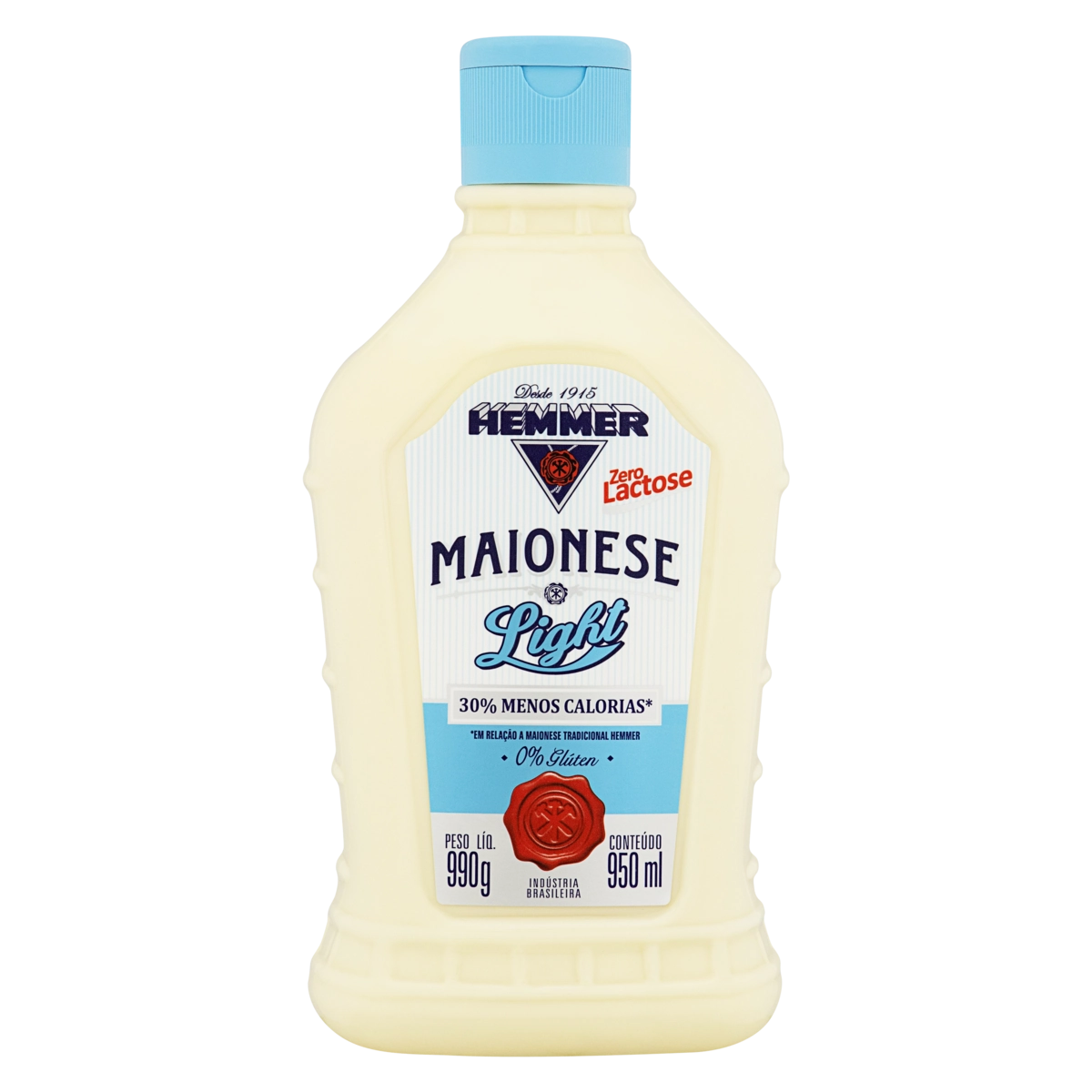 Maionese Light Zero Lactose Hemmer Squeeze 990g