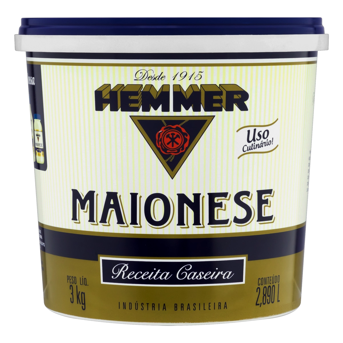 Maionese Caseira Uso Culinário Hemmer Pote 3kg