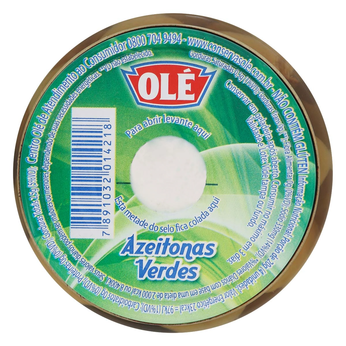 Azeitona Verde Ole Vds 12/rs