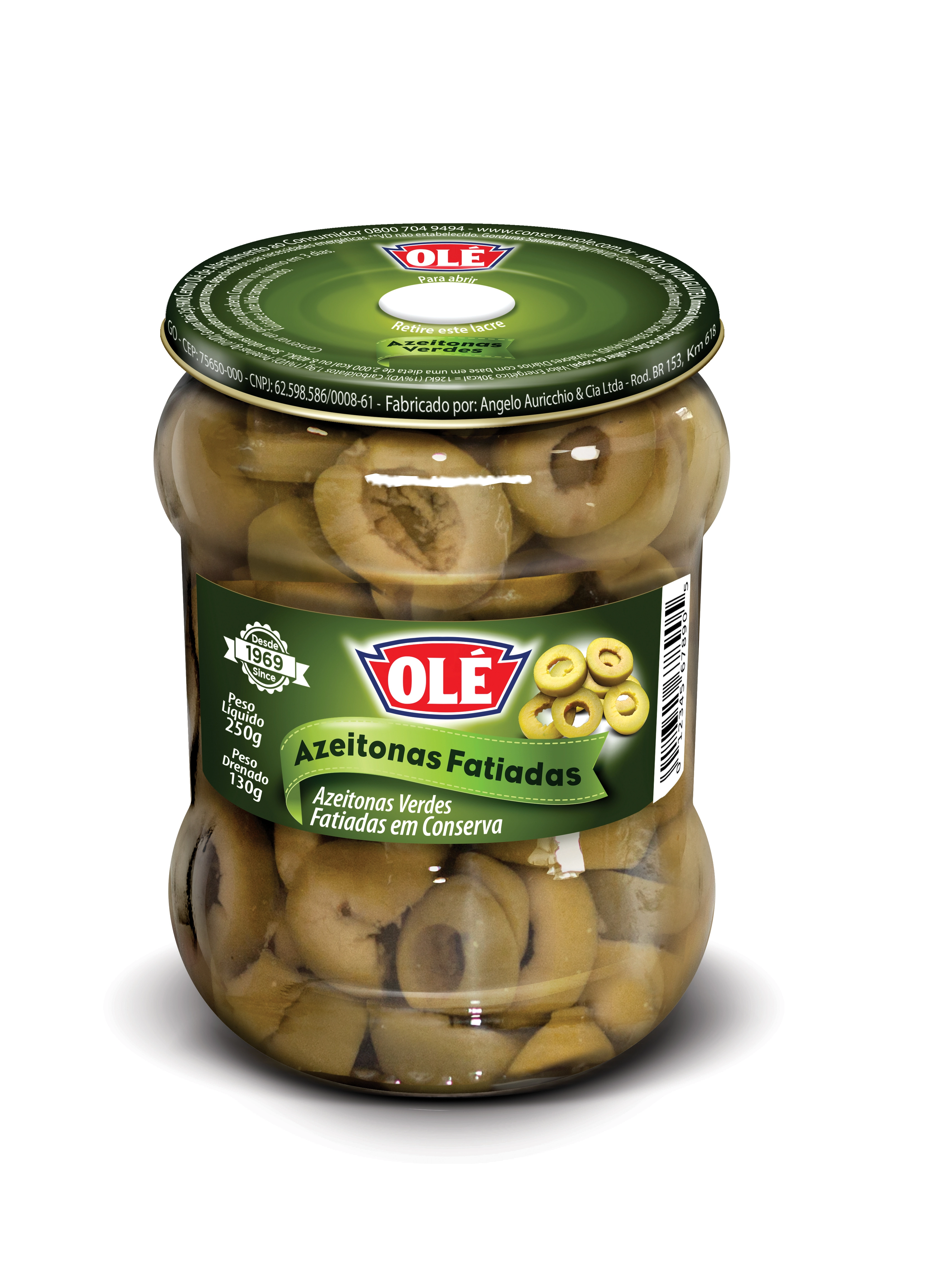 Azeitona Verde Ole Fatiada 130g
