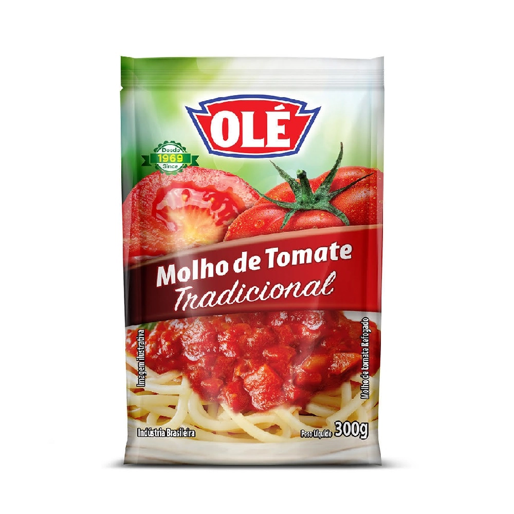 Molho Tomate Ole 300g Tradicional Sache