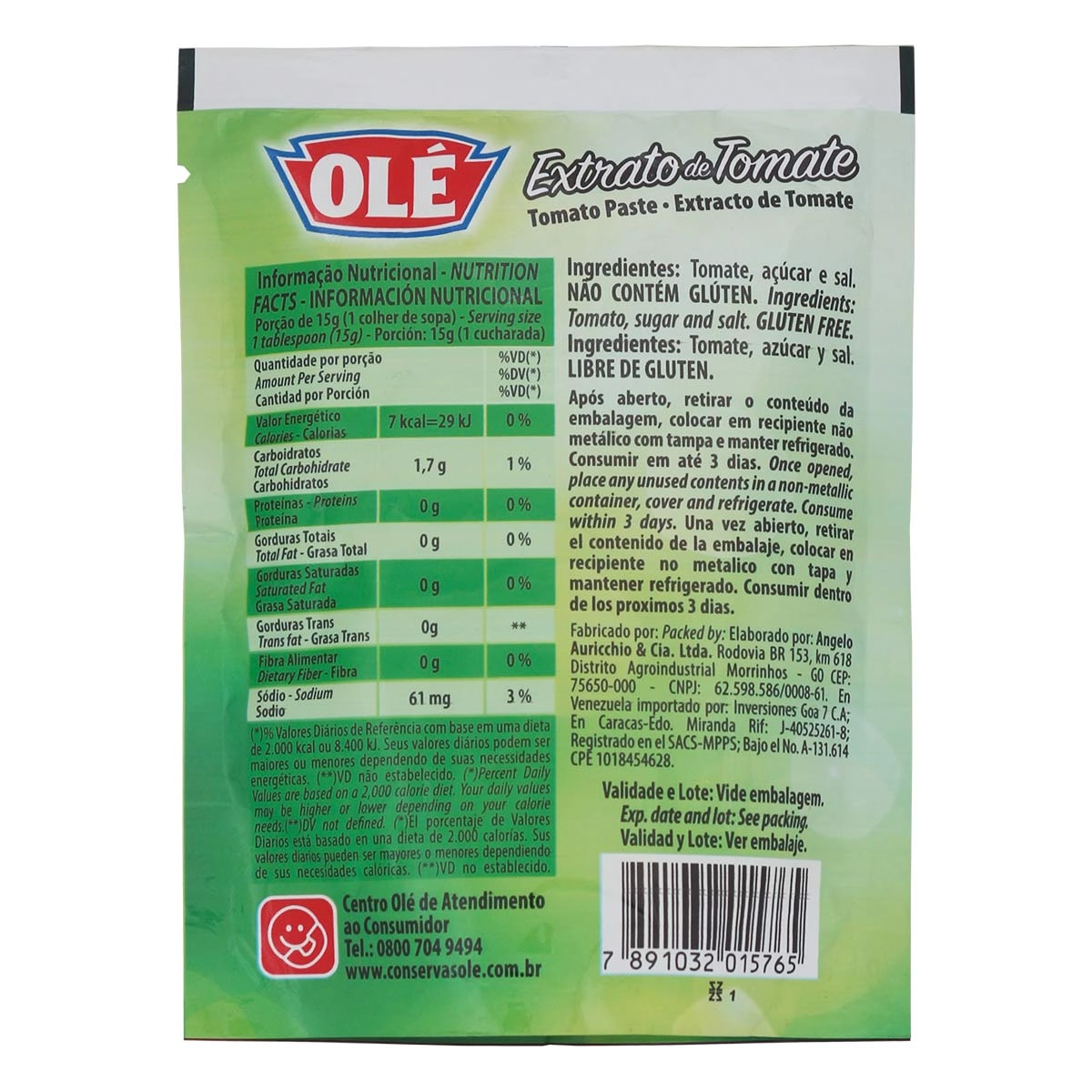 Extrato Ole Tom.140gr Sch
