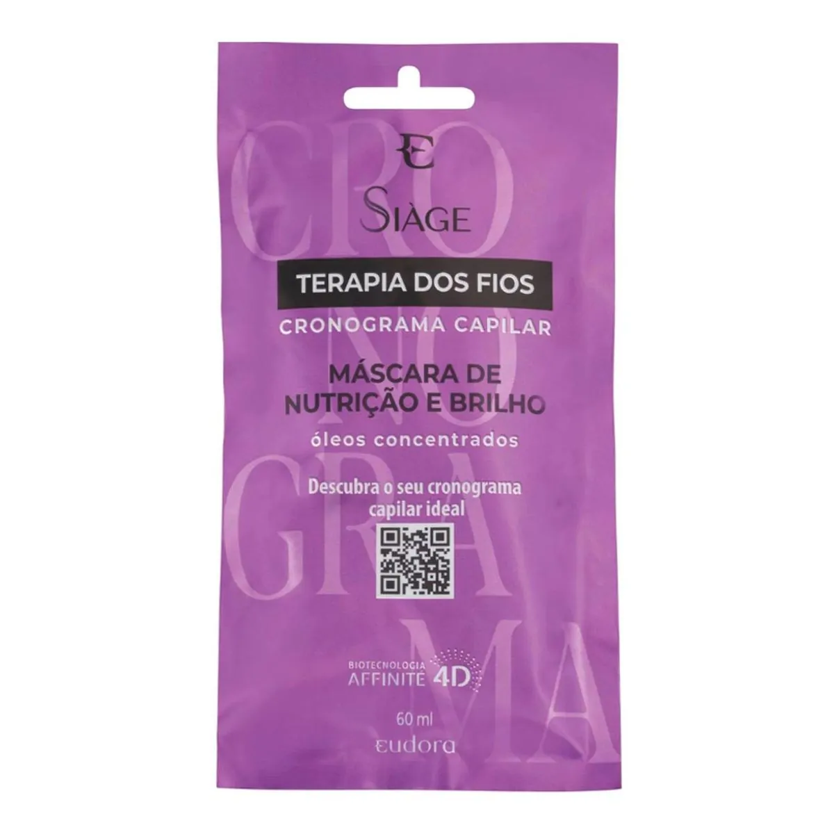 Mascara Capilar Siage Nutricao E Brilho, 60ml
