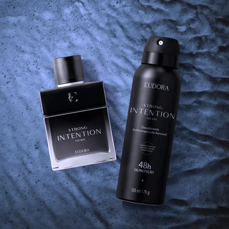 Kit Eudora Colonia Masc 100ml Deso 125ml Intention Man 1un