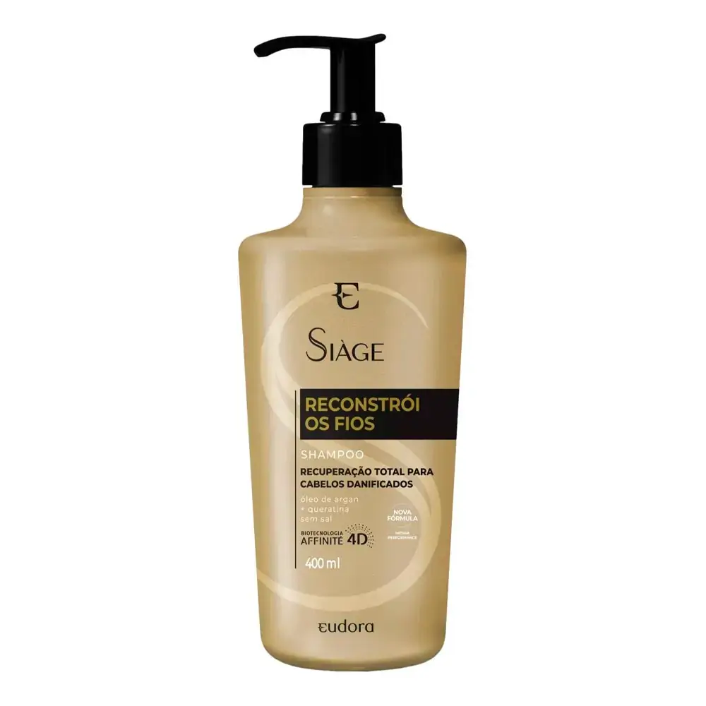 Shampoo Eudora Siàge Reconstrói Os Fios Frasco 400ml