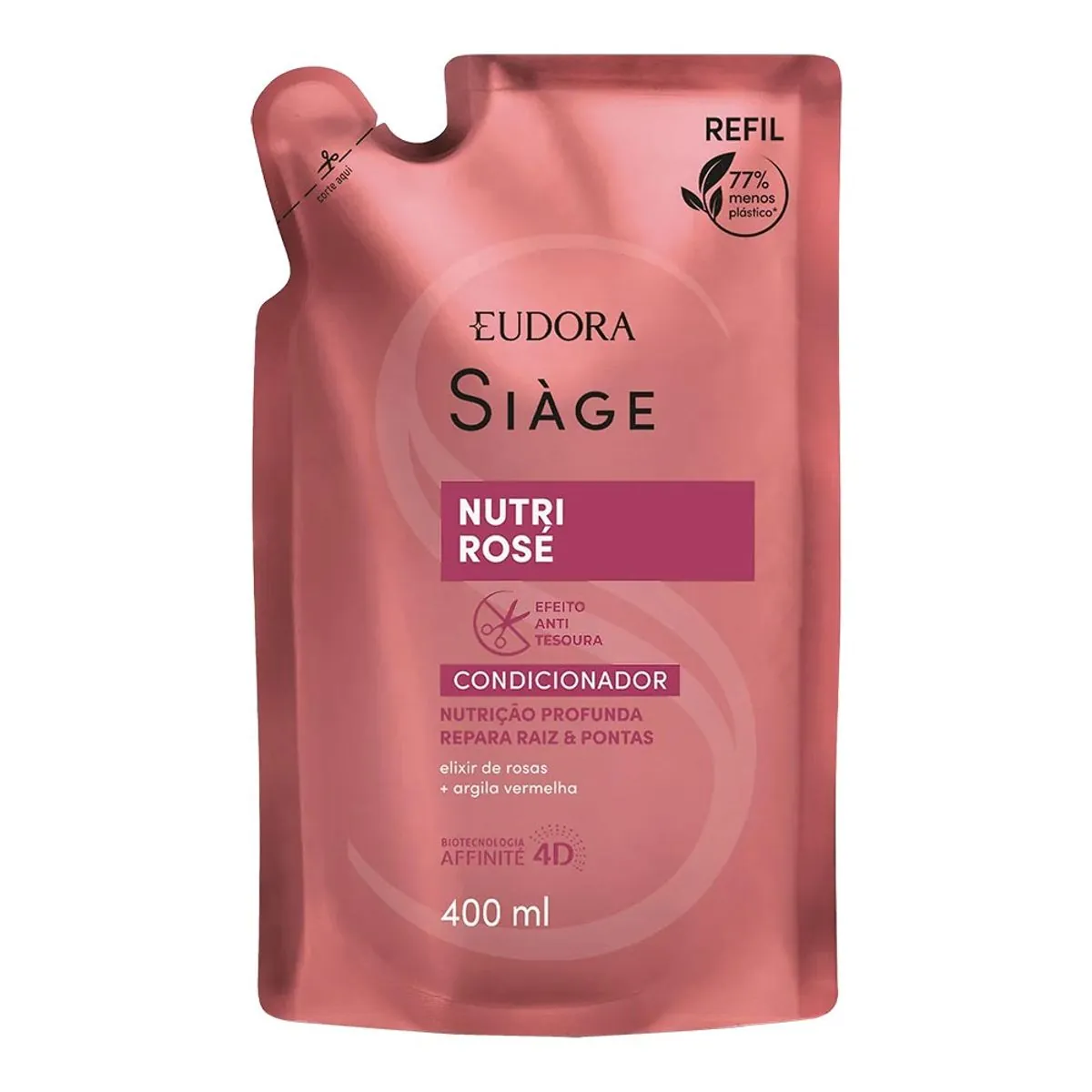 Condicionador Eudora Siàge Nutri Rosé Sachê 400ml Refil