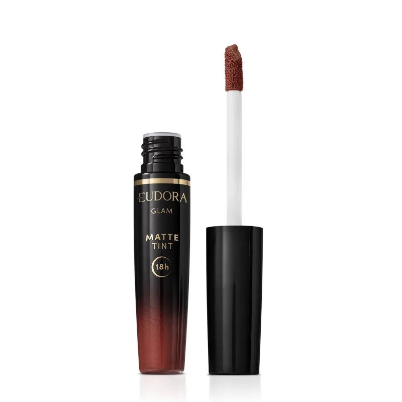 Glam Batom Líquido Matte Cor Castanho Imponente Eudora 4ml