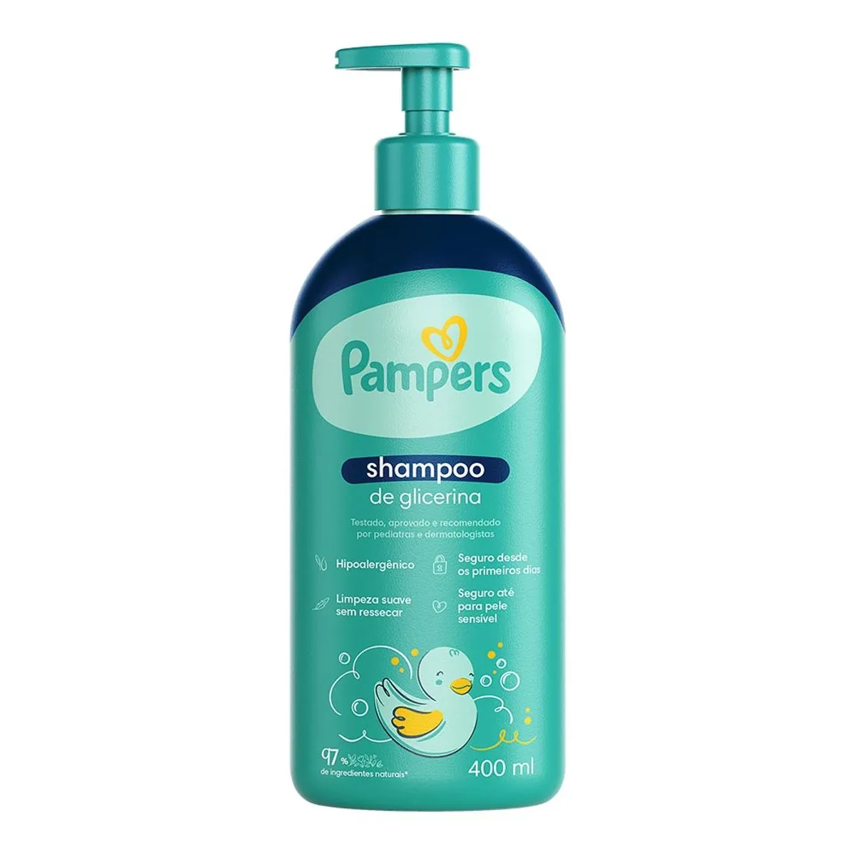 Shampoo Infantil de Glicerina Pampers Frasco 400ml
