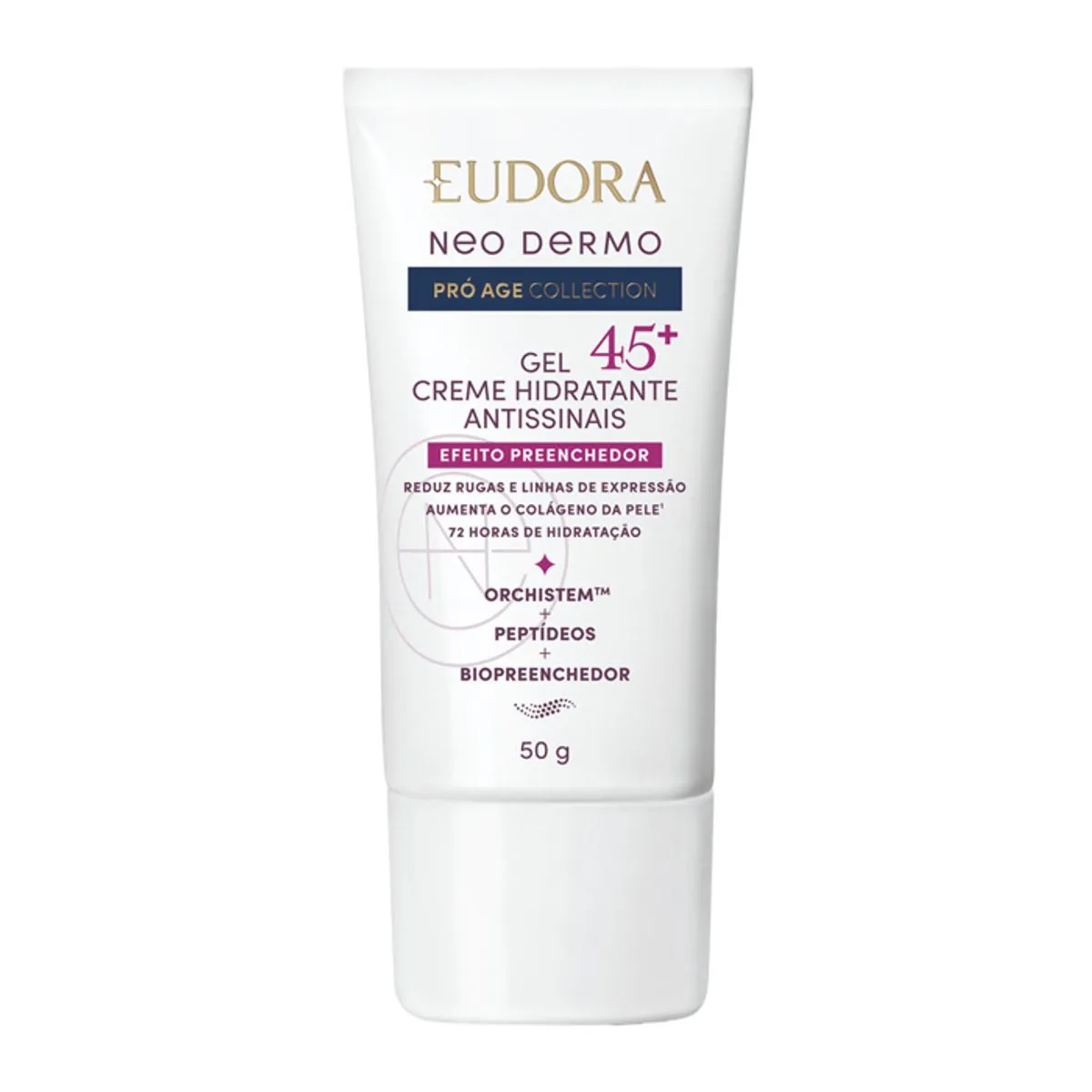 Gel Creme Hidratante Antissinais Eudora Neo Dermo Pró Age Collection 45 Bisnaga 50g