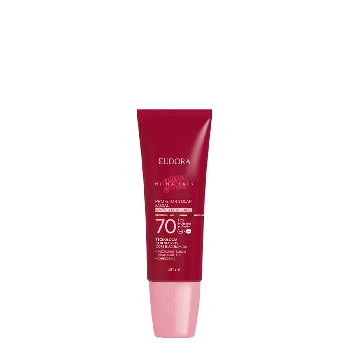 Protetor Solar Facial Fps 70 Niina Secrets, 40ml