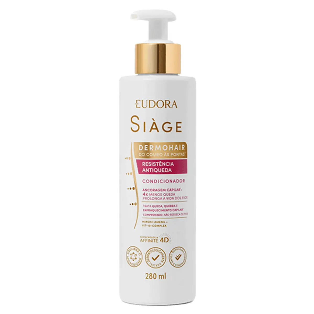 Condicionador Eudora Siàge Resistência Antiqueda Frasco 280ml Pump