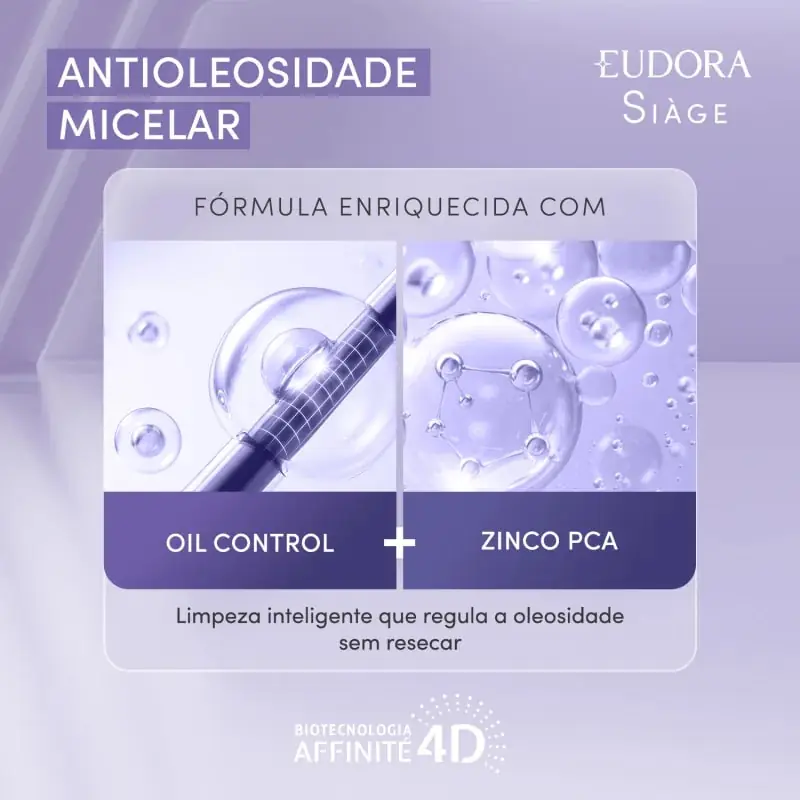 Shampoo Eudora Siàge Antioleosidade Micelar Bisnaga 250ml