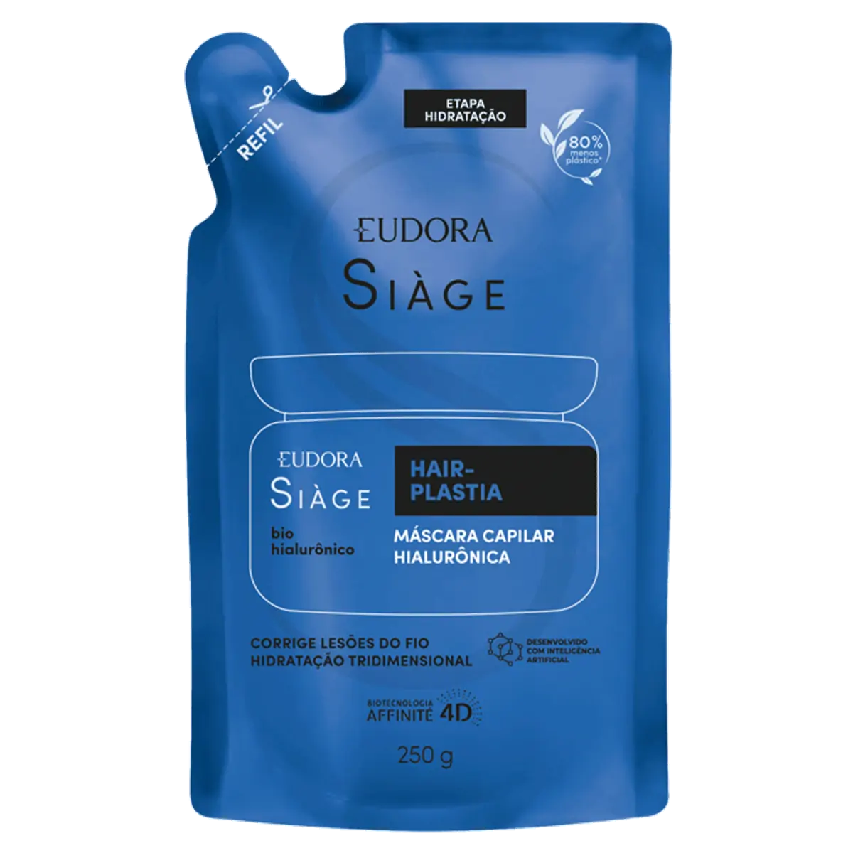 Máscara De Tratamento Eudora Siàge Hair Plastia Sachê 250g Refil