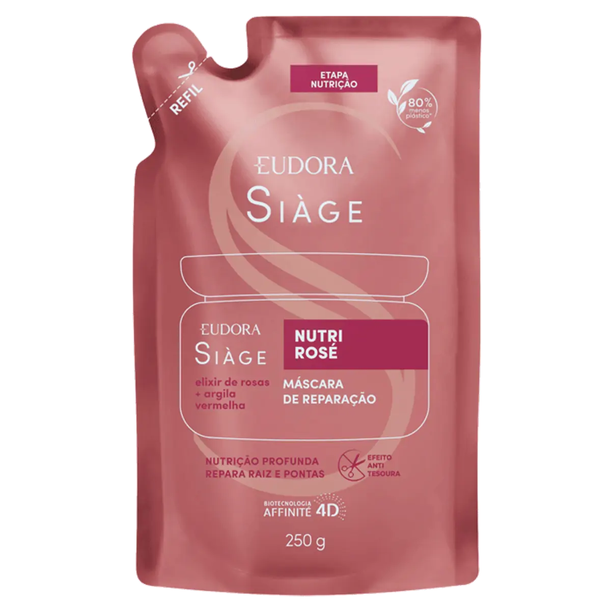 Máscara De Tratamento Eudora Siàge Nutri Rosé Sachê 250g Refil