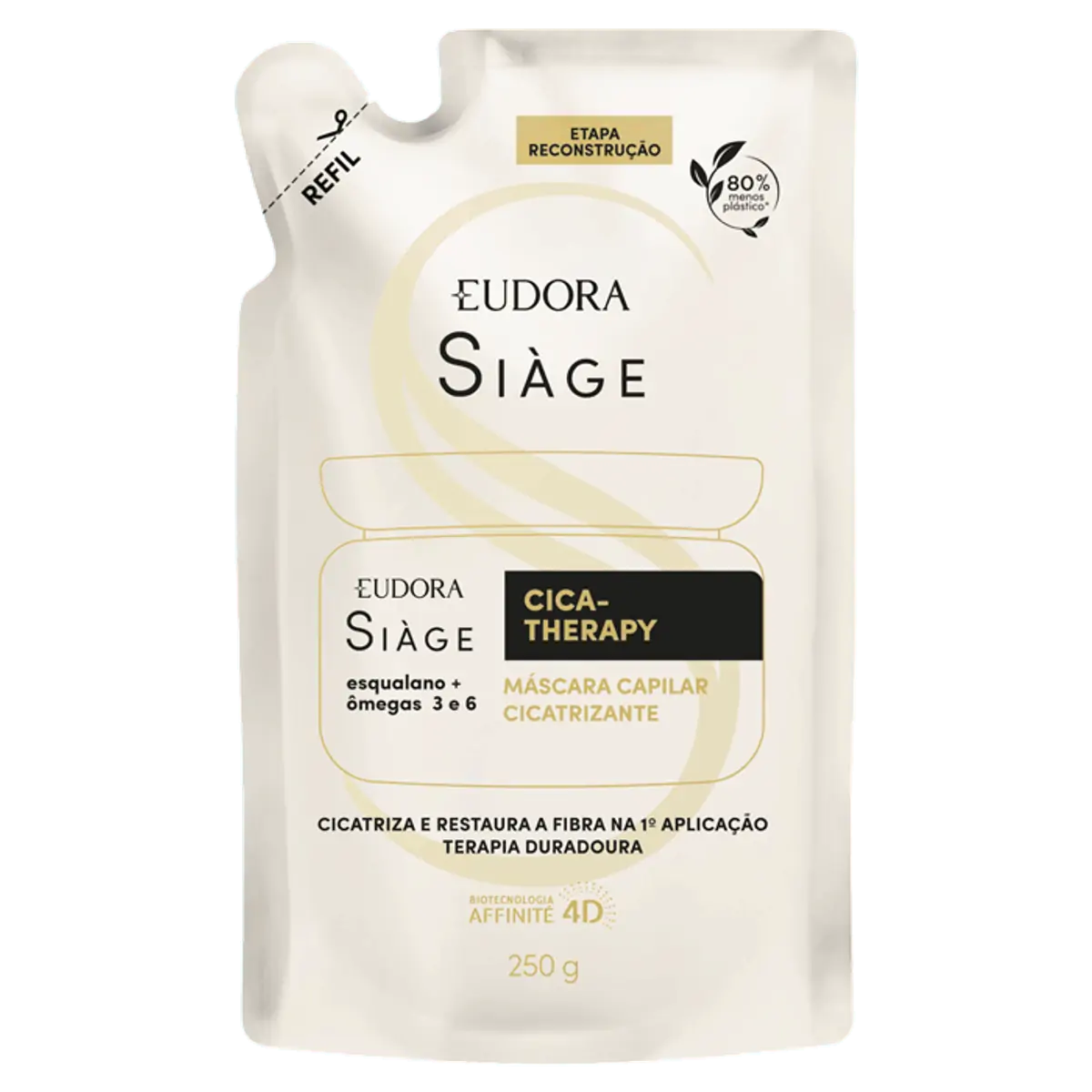 Máscara De Tratamento Eudora Siàge Cica Therapy Sachê 250g Refil